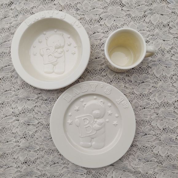 Department 56 Other Cute Babys St Dinner Set Plate Bowl And Mug By